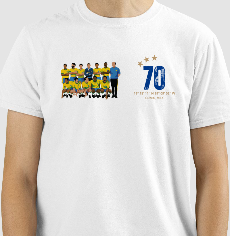 Camiseta Seleção 1970 - Masculino